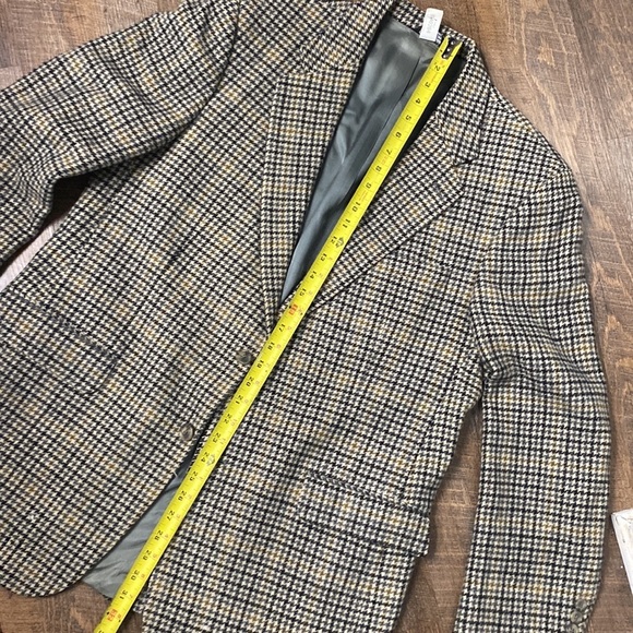 100%CAMEL HAIR HOUNDSTOOTH BLAZER BILL BASS PARISIAN BLACK LABEL MADE IN MEXICO - Picture 11 of 15